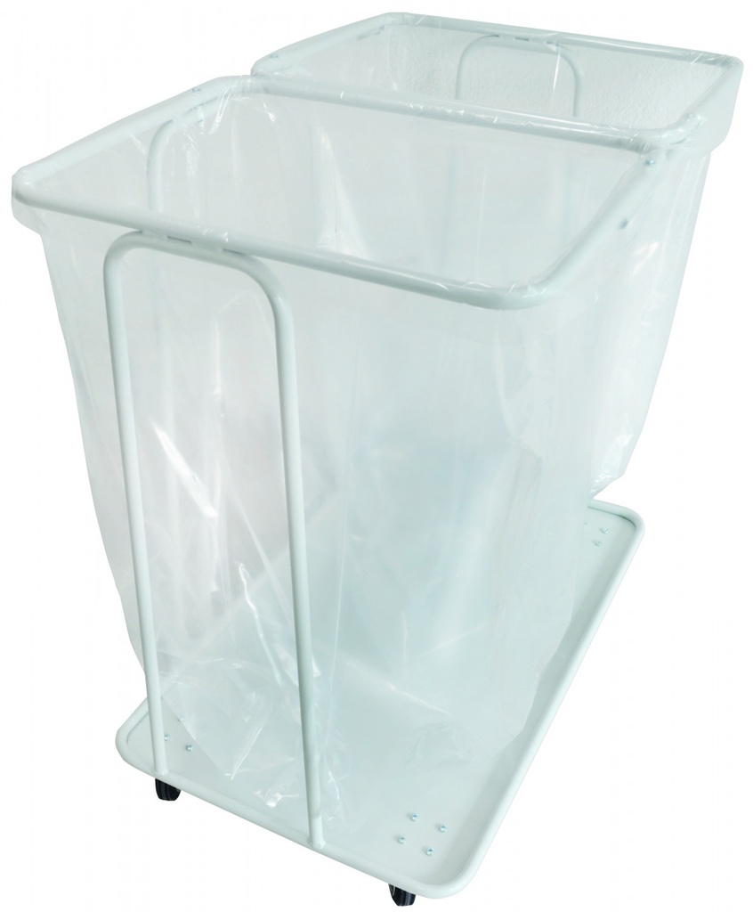 Carrito de recogida de material - HSM FA 400.2 con dos depósitos para bolsas de 230 litros