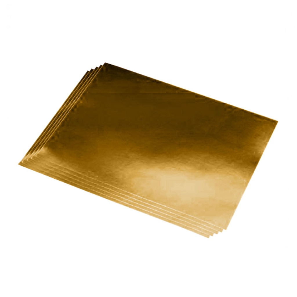 Cartulina metalizada 50 x 65 cm oro 220 g/m² (Pack 10 unidades)
