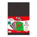 Goma Eva 40 x 60 cm 2 mm negra Fixo Kids (Bolsa 10 láminas)