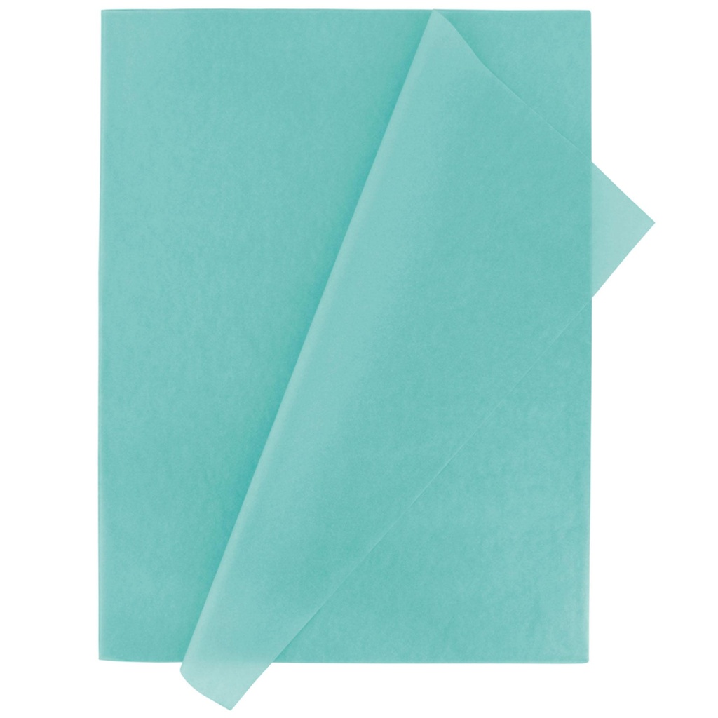 Papel de seda 50 x 75 cm 25 hojas turquesa Fixo