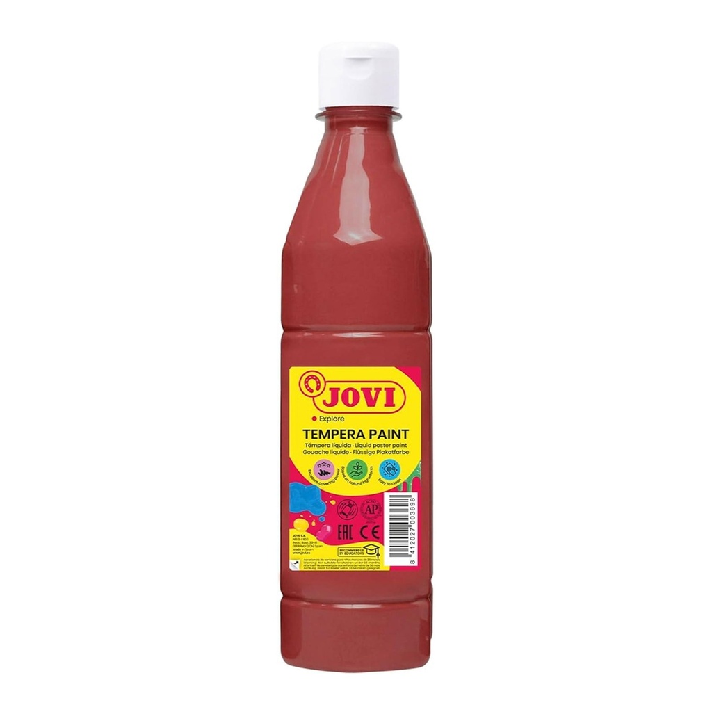 Témpera escolar líquida Jovi 500 ml marrón
