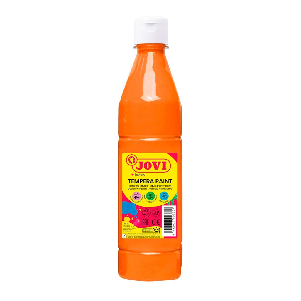 Témpera escolar líquida Jovi 500 ml naranja