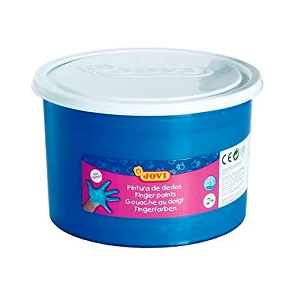 Pintura de dedos Jovi 500 ml azul uso colectivo o talleres