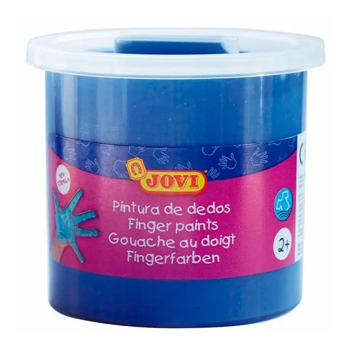 Pintura de dedos Jovi 125 ml azul uso infantil y escolar