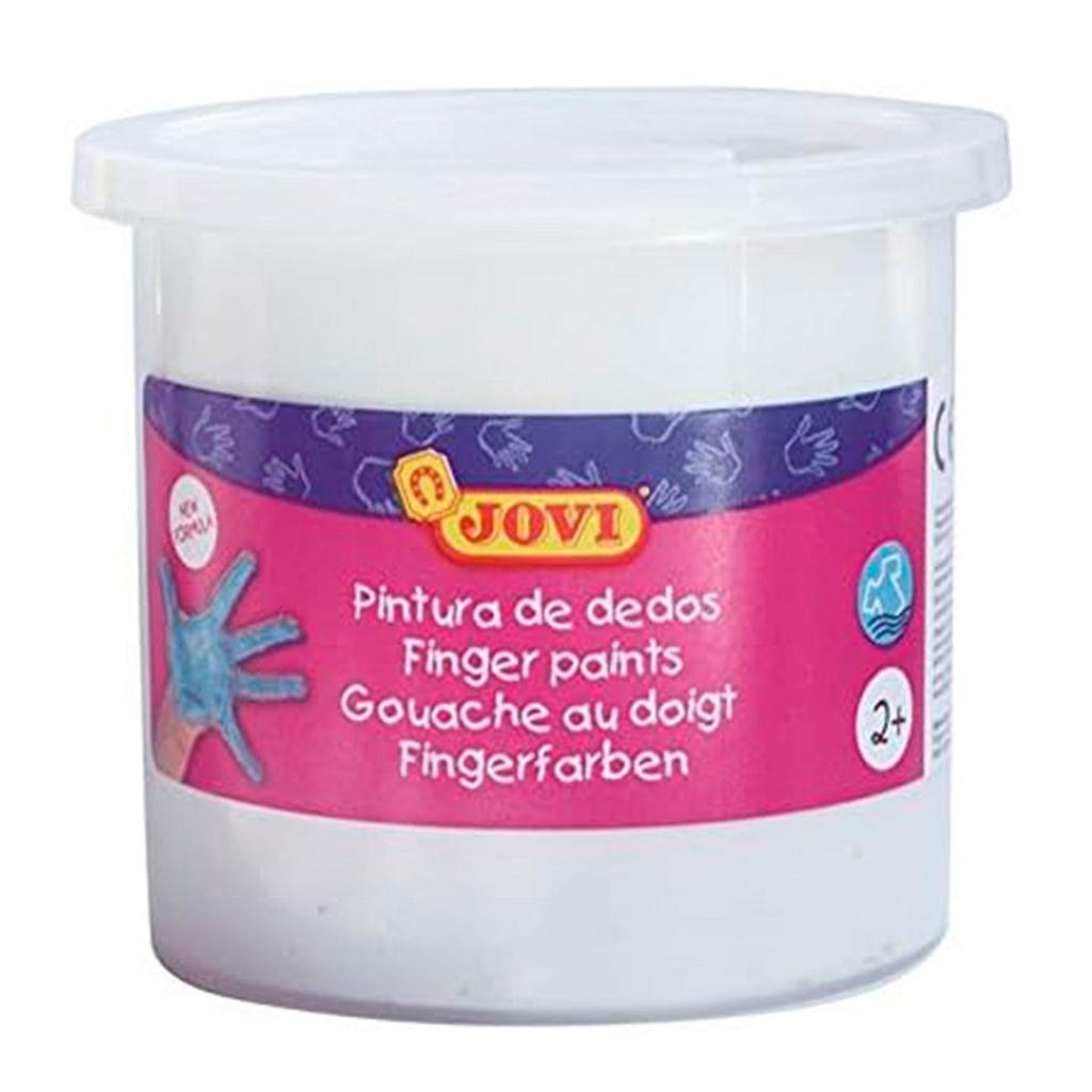 Pintura de dedos Jovi 125 ml blanco uso infantil y escolar