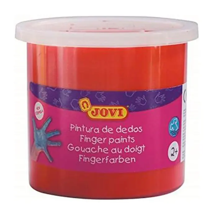 Pintura de dedos Jovi 125 ml bermellón uso infantil y escolar