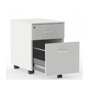 Cajonera móvil de melamina Actiu con 1 cajón personal y uno de archivo 56 x 41 x 55 cm J840 Express