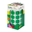 Gomets adhesivos circulares 20 mm verdes en rollo Liderpapel
