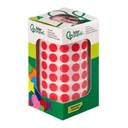 Gomets adhesivos circulares 10,5 mm rojos en rollo Liderpapel