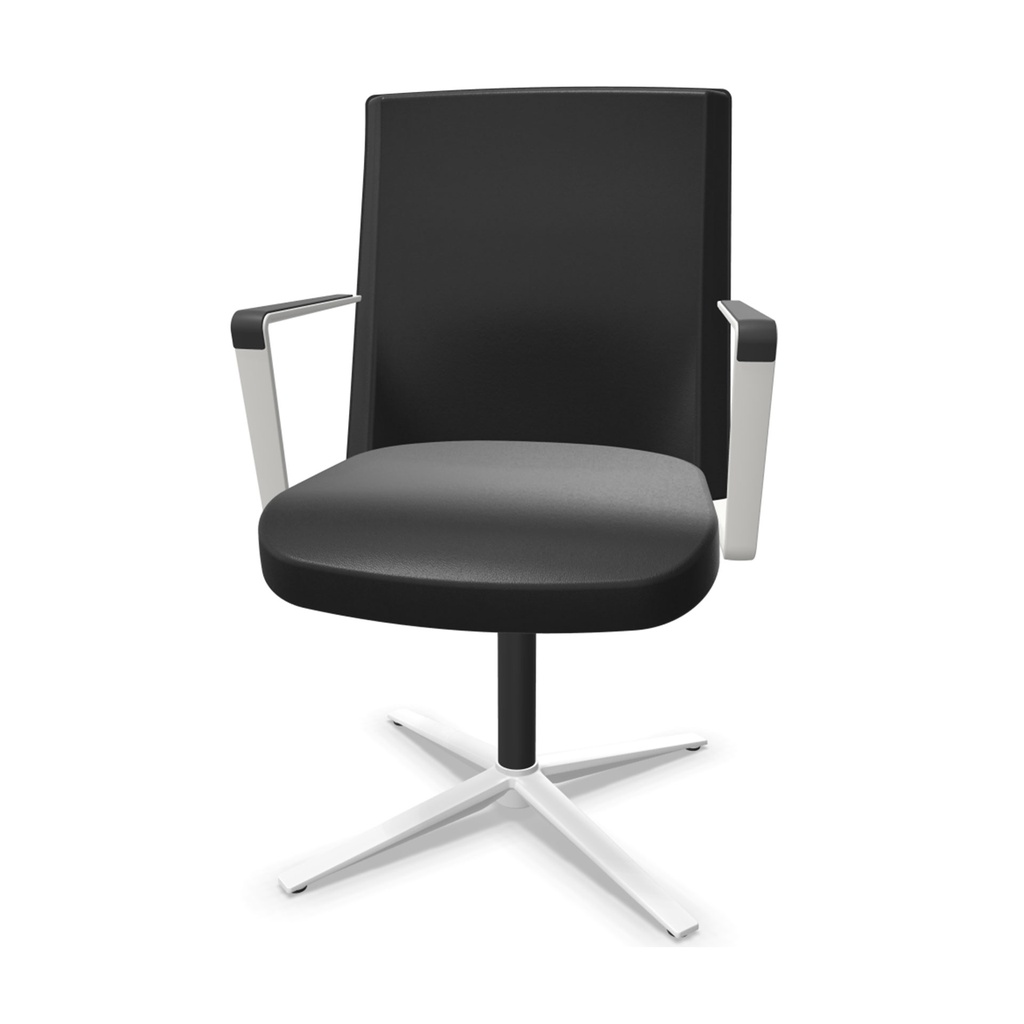 Sillón Cron Class 20 respaldo medio piel base cross