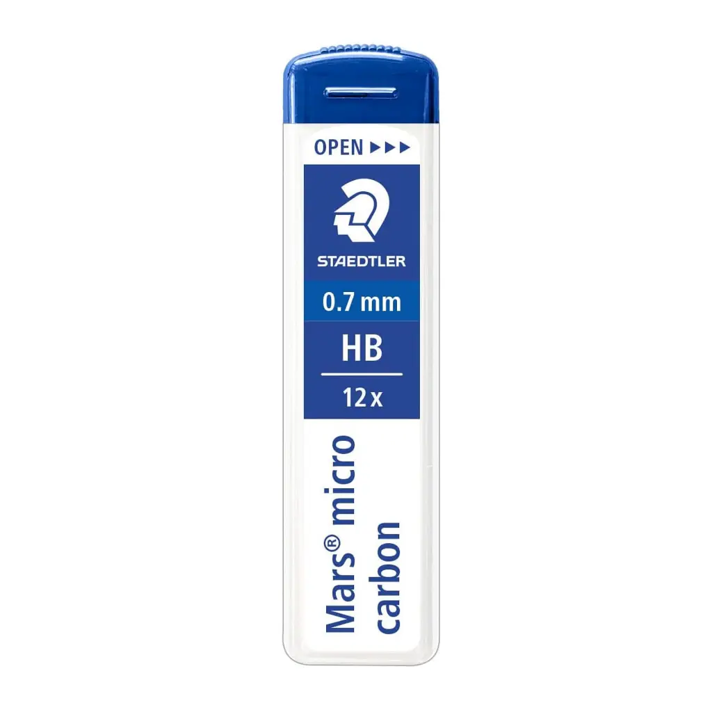 Minas Staedtler Mars Micro Carbon 0,7 mm HB (Tubo de 12 unidades)