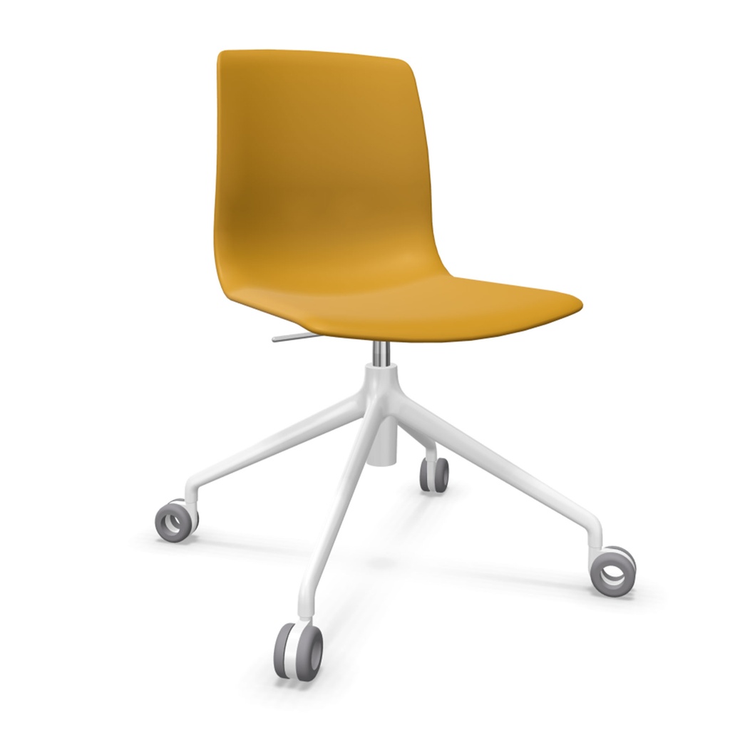 Silla Noom 50 con base de 4 ruedas y carcasa de plástico