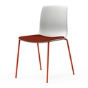 Silla Noom 50 con 4 patas de acero y asiento tapizado