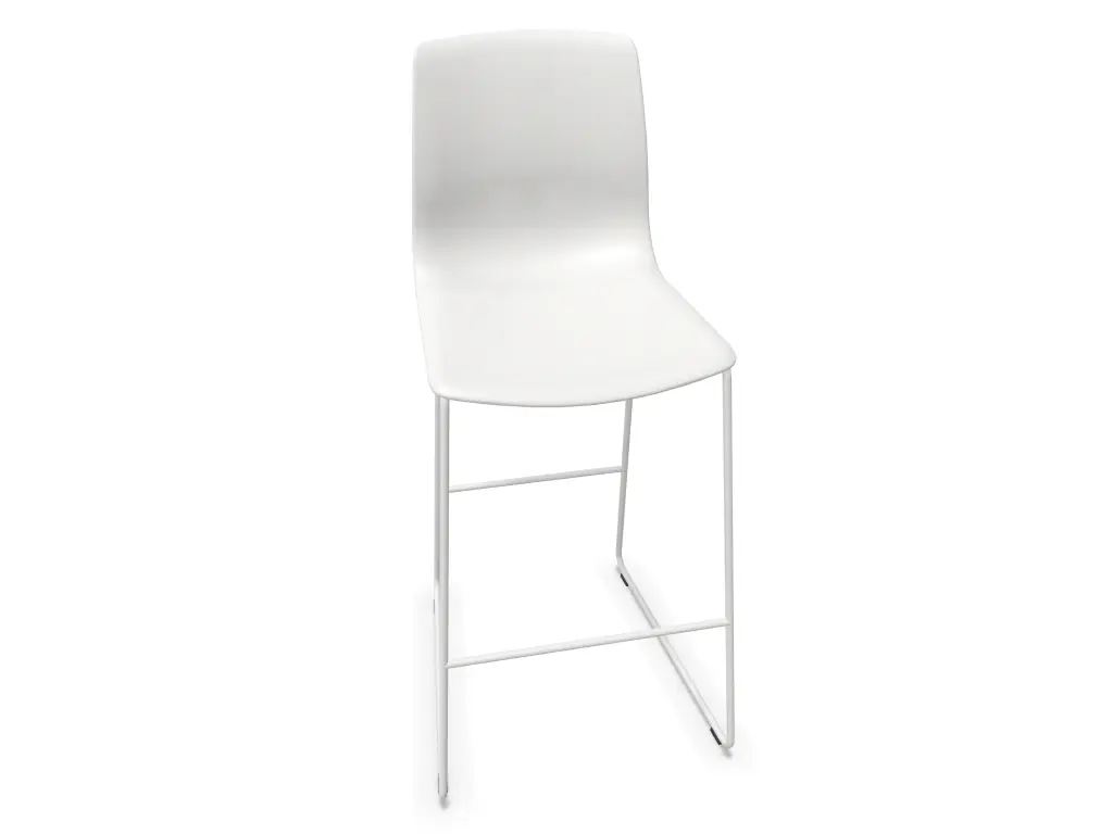 Taburete Noom 50 con base patín y carcasa de plástico