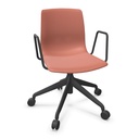 Silla Noom 50 con base de 5 ruedas y carcasa de plástico