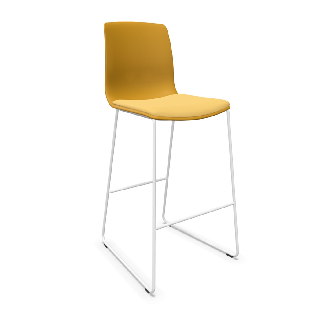 Taburete Noom 50 con base patín y asiento tapizado