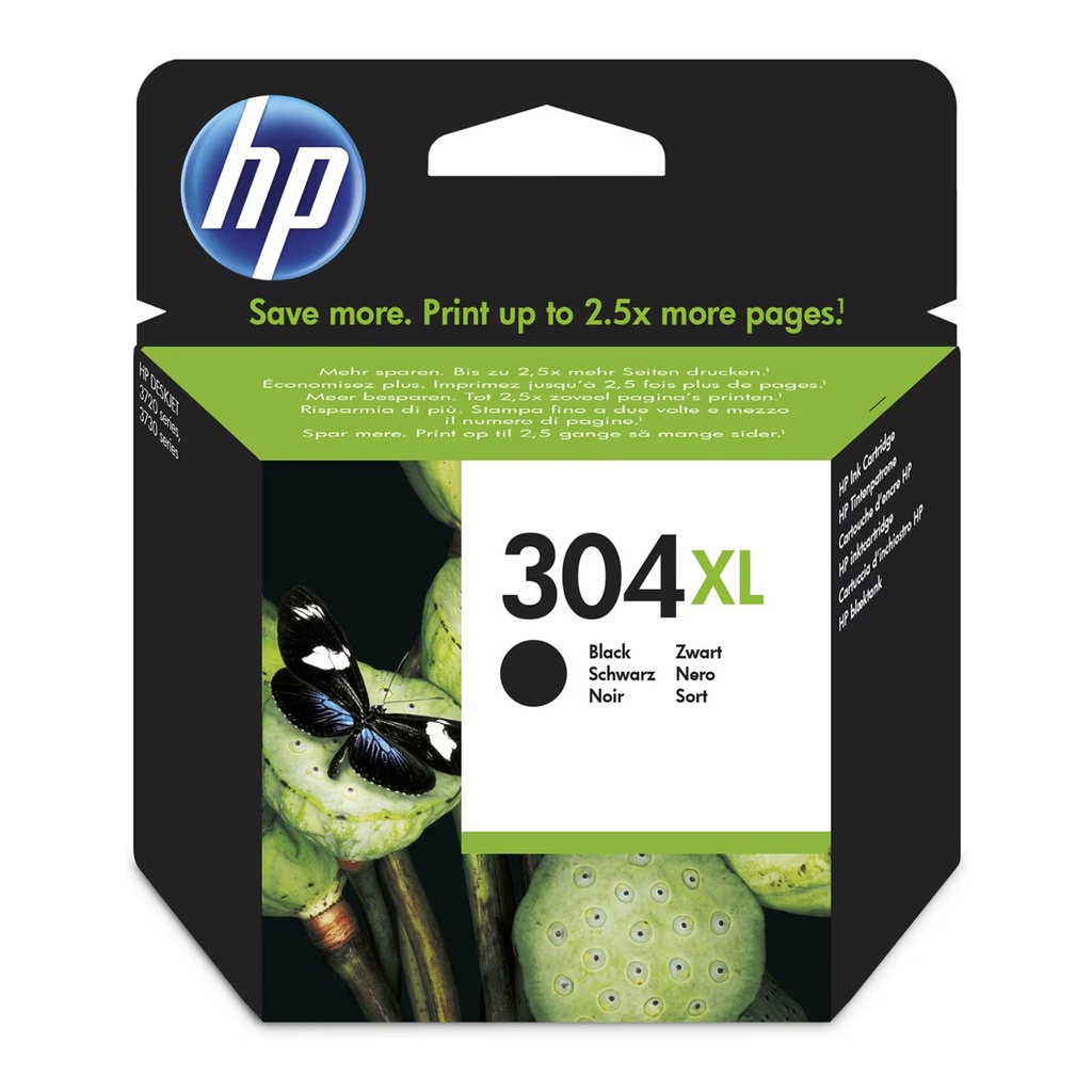 Cartucho de tinta original HP 304XL negro