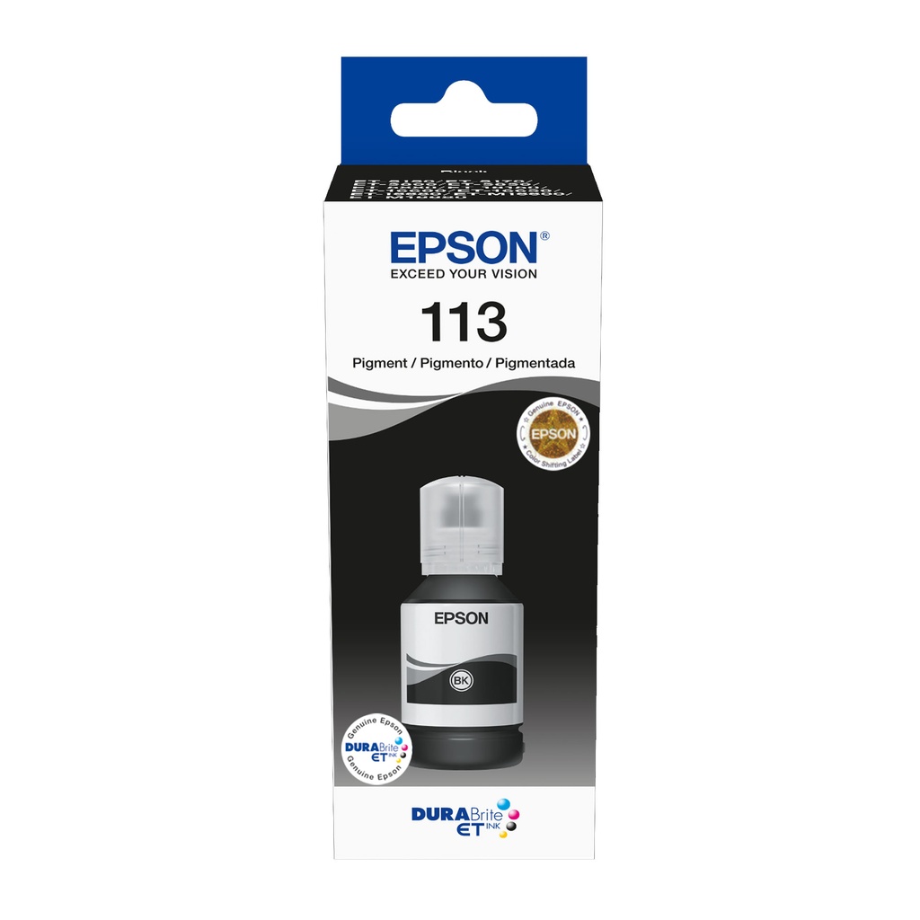 Botella de tinta original Epson EcoTank 113 negro