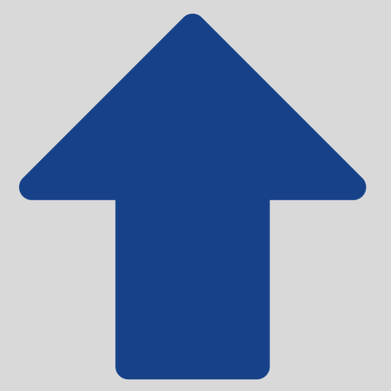 Flecha adhesiva para suelo azul