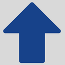 Flecha adhesiva para suelo azul