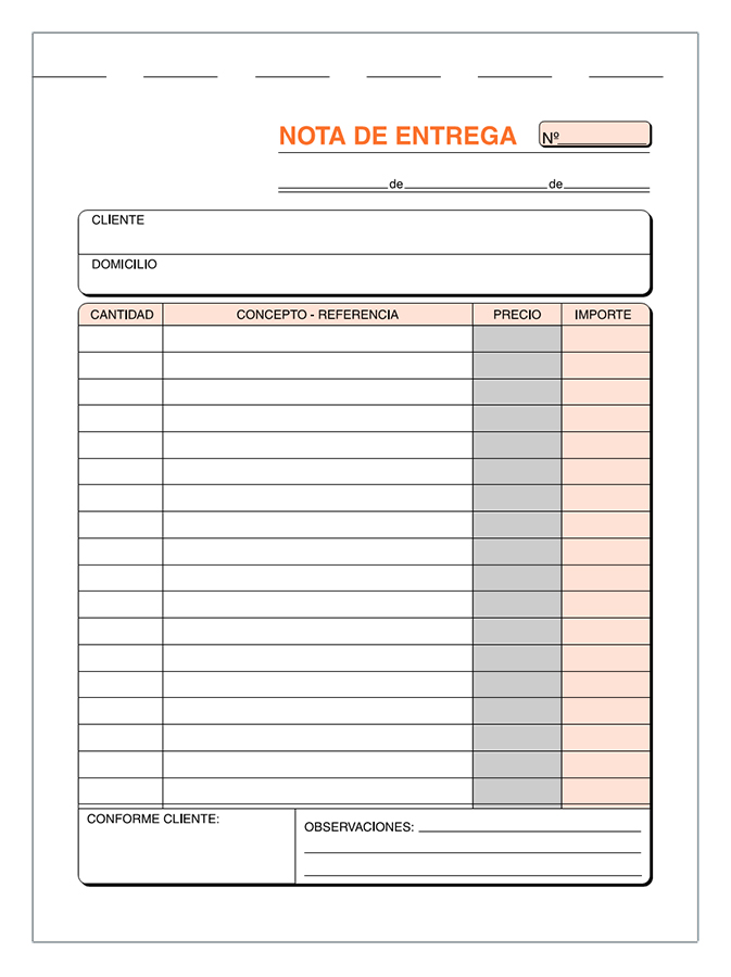 Talonario Entregas 1/4 natural triplicado T-92 Loan