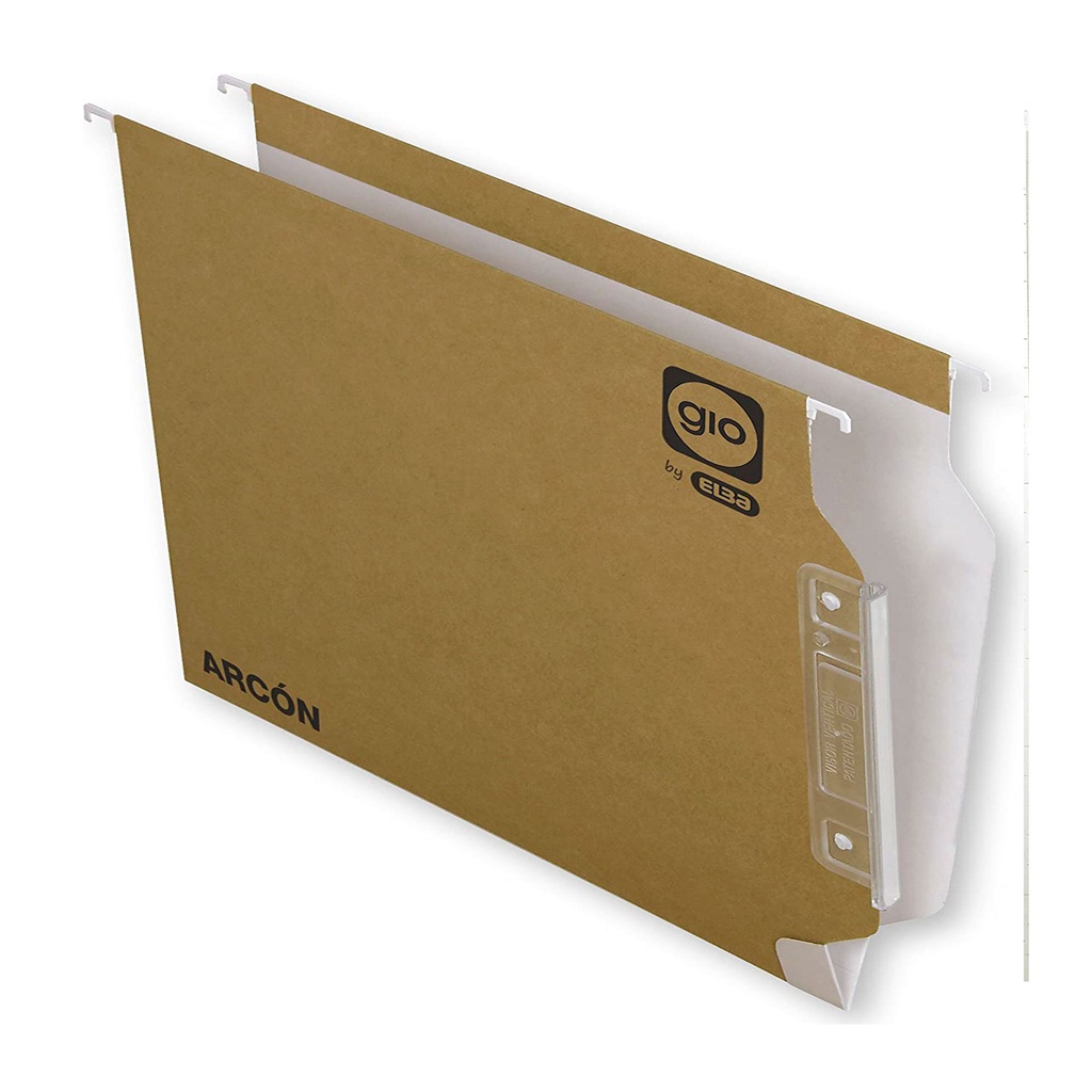 Carpeta colgante bicolor Folio con visor lateral arcón Gio (Caja 25 unidades)