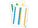 Etiquetas para visor cristal Gio para carpetas colgantes (Paquete 10 hojas de 38 etiquetas)