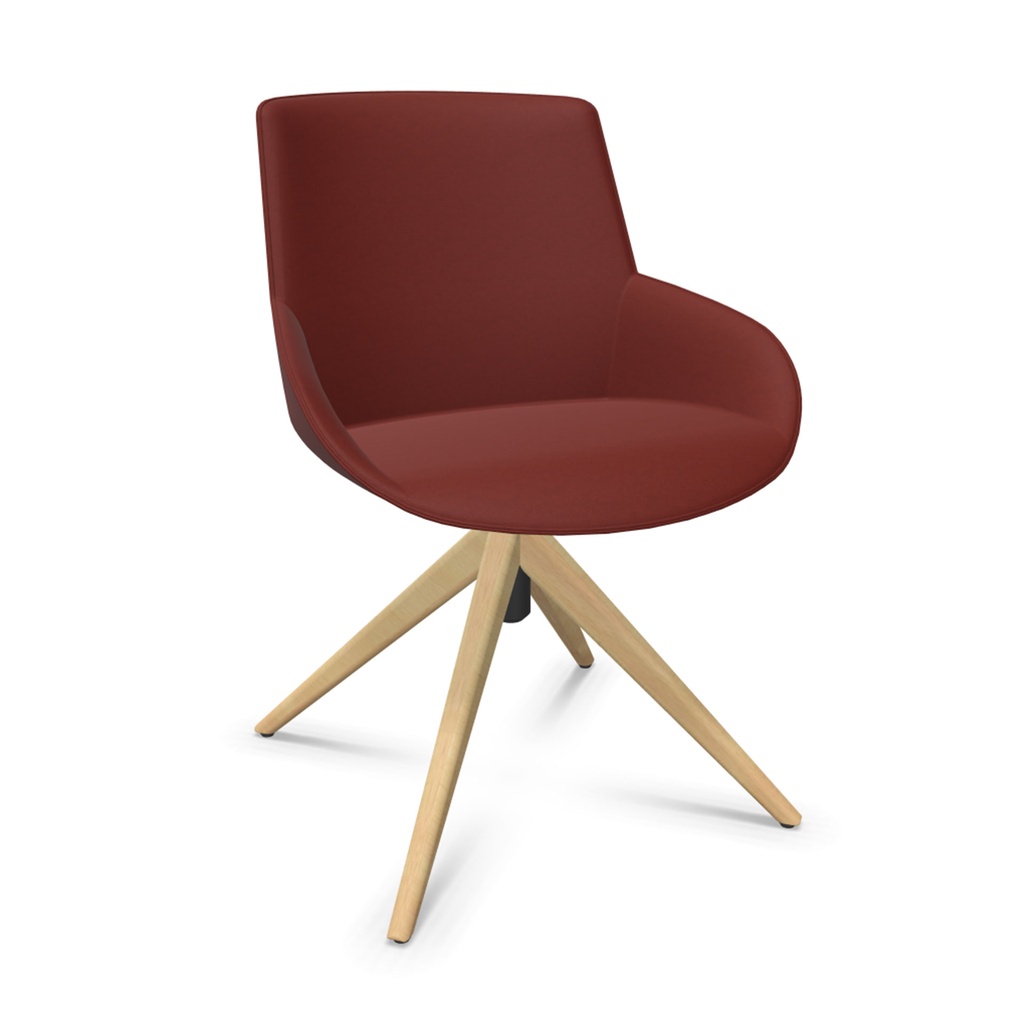 Silla Noom 30 con 4 patas de madera piramidales