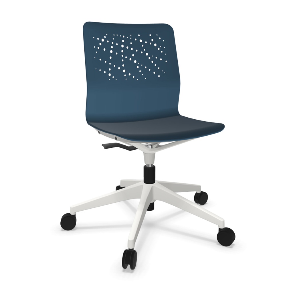 Silla Urban Block 10 con base de 5 ruedas y carcasa de plástico