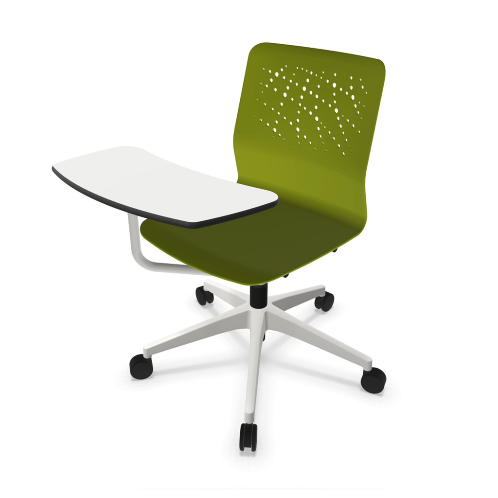 Silla Urban Block 10 con base de 5 ruedas y pala de escritura 360º