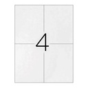 Etiquetas adhesivas A4 105 x 148,5 mm Q-Connect (Caja 100 hojas)