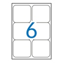 Etiquetas adhesivas A4 99,1 x 93,1 mm Apli (Caja 100 hojas) Cantos redondeados