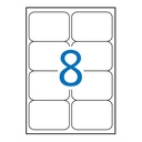 Etiquetas adhesivas A4 99,1 x 67,7 mm Apli (Caja 100 hojas) Cantos redondeados