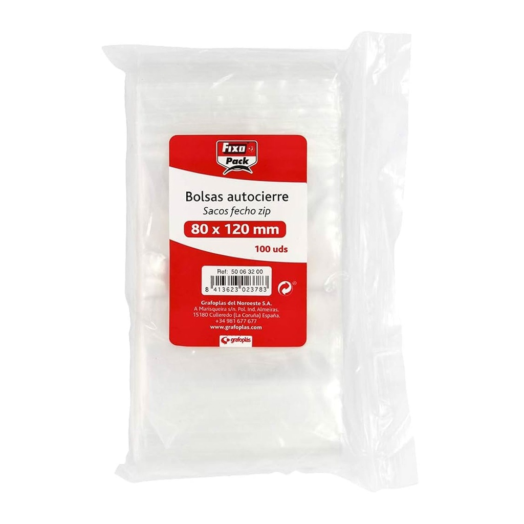 Bolsas con autocierre minigrip 80 x 120 cm (Pack 100 unidades)