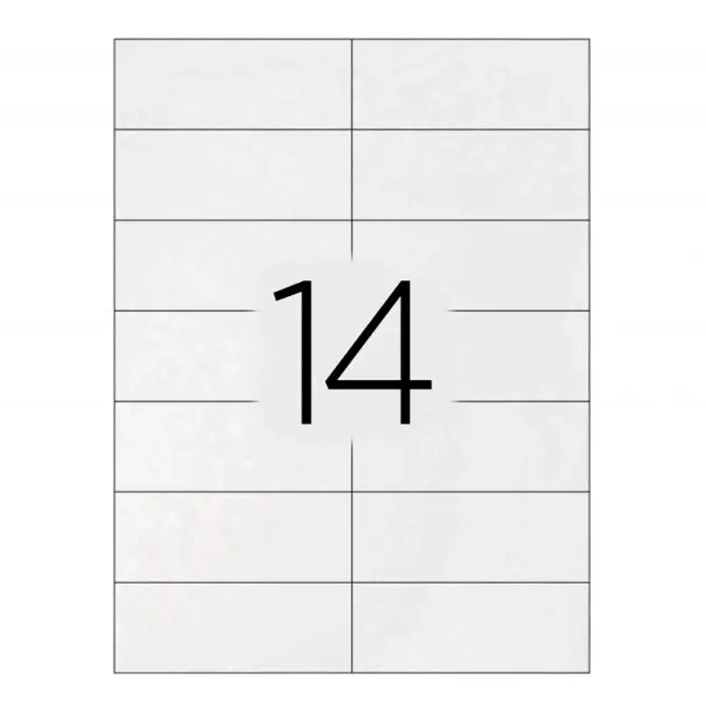 Etiquetas adhesivas A4 105 x 42 mm Q-Connect (Caja 100 hojas)