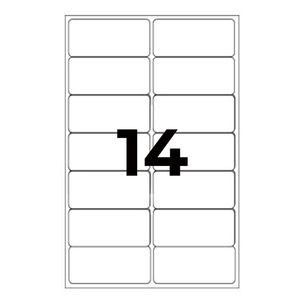 Etiquetas adhesivas A4 99,1 x 38,1 mm Q-Connect (Caja 100 hojas) Cantos redondeados