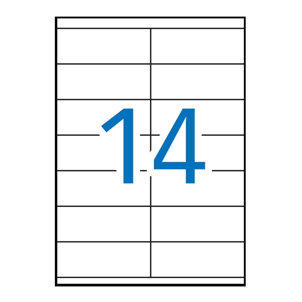 Etiquetas adhesivas A4 105 x 40 mm Apli (Caja 100 hojas)