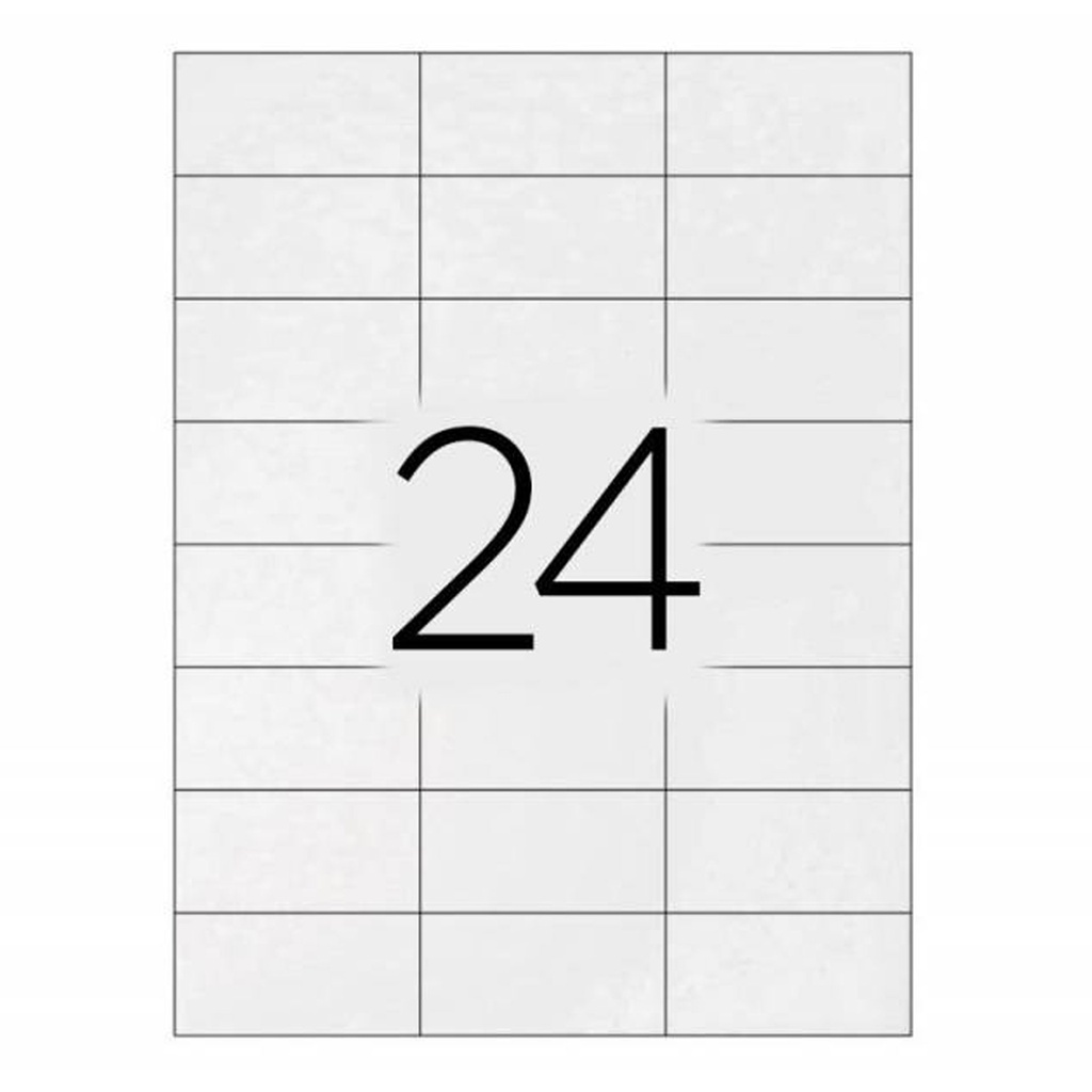 Etiquetas adhesivas A4 70 x 37 mm Q-Connect (Caja 100 hojas)