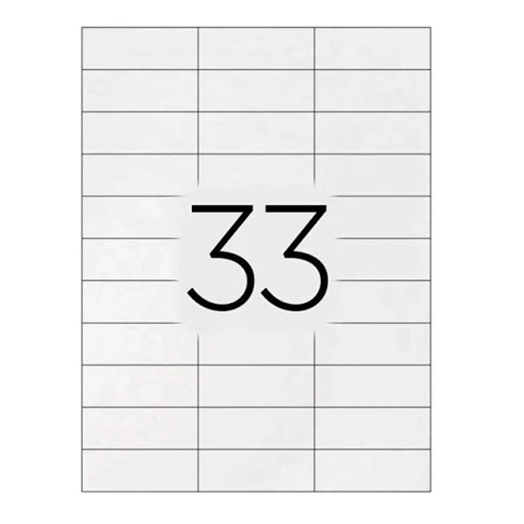 Etiquetas adhesivas A4 70 x 25 mm Q-Connect (Caja 100 hojas)