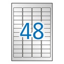 Etiquetas metalizadas plata 45,7 x 21,2 mm 20 hojas Apli 10066