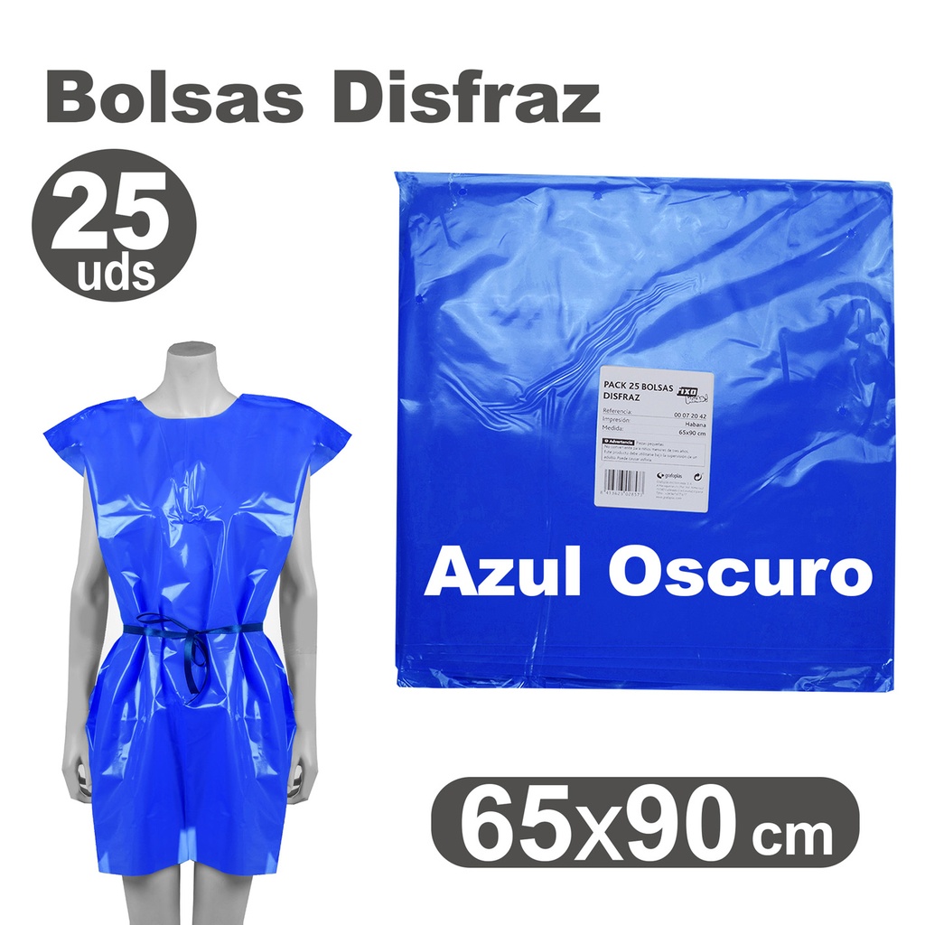 Bolsa de disfraz 65 x 90 azul oscuro (Pack 25 unidades)