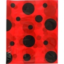 Bolsa de disfraz 65 x 90 estampado rojo con topos negros a doble cara (Pack 5 unidades)