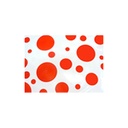 Bolsa de disfraz 55 x 70 estampado blanco con topos rojos a una cara (Pack 25 unidades)