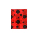 Bolsa de disfraz 56 x 70 estampado rojo con topos negros a doble cara (Pack 25 unidades)