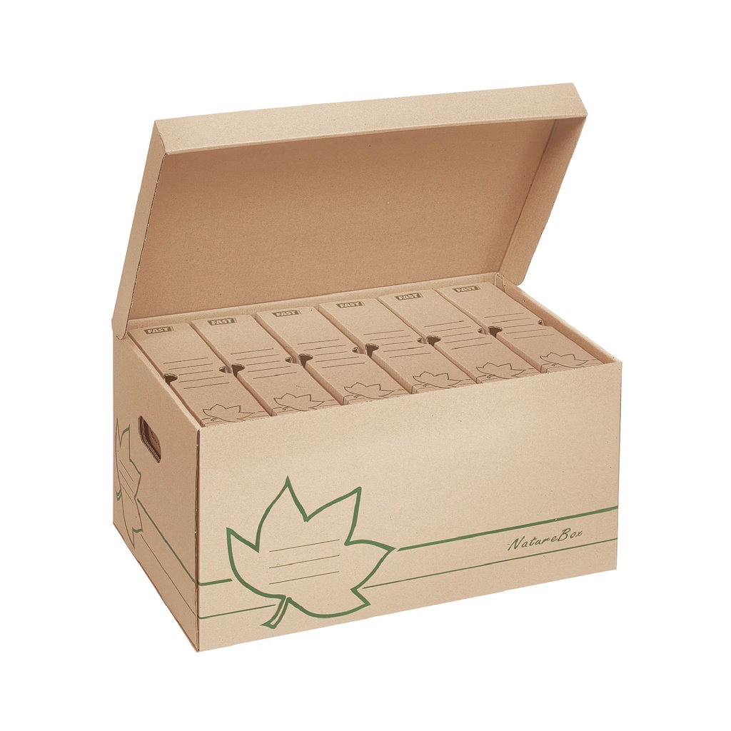 Caja contenedor para archivadores con tapa Nature Box