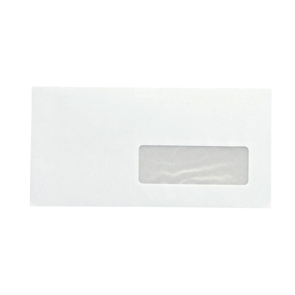 Sobre blanco 115 x 225 mm con ventana derecha (Caja 500 unidades)