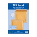 Bolsa kraft acolchada 220 x 340 mm nº16 Unipapel (Pack 10 unidades)