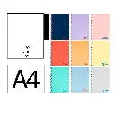 Cuaderno de espiral A4 liso tapa de plástico 80 hojas Liderpapel