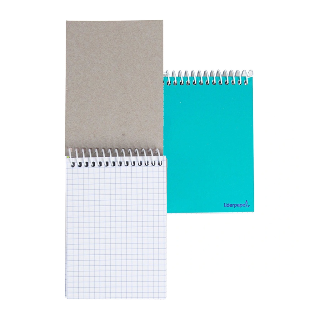 Bloc de espiral A7 16º cuadriculado 80 hojas Liderpapel