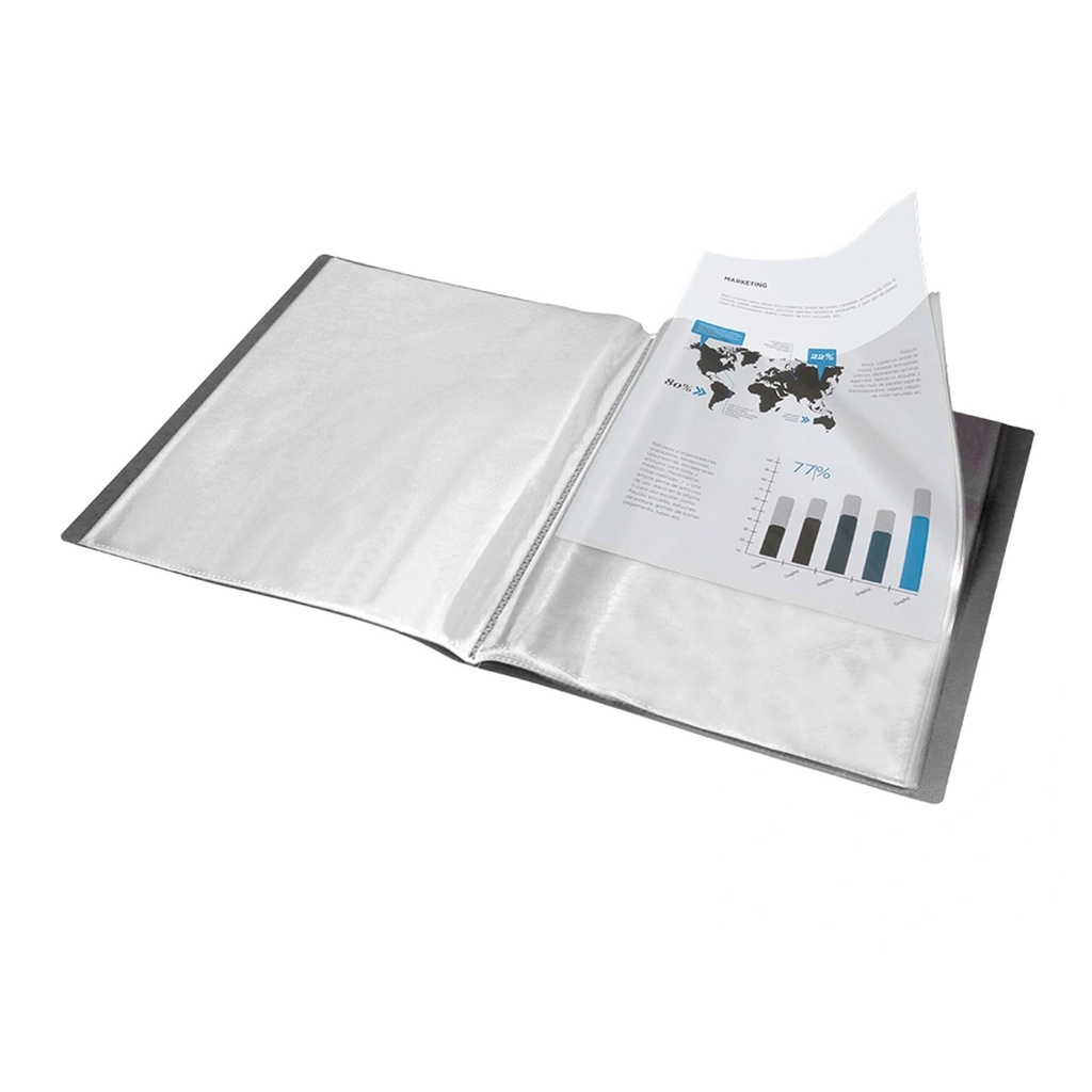 Carpeta escaparate de 10 fundas A4 Beautone negra